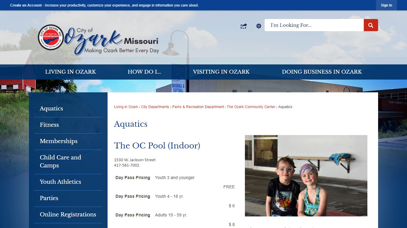 Aquatics | Ozark, MO - Official Website
